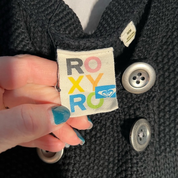 Roxy long cardigan with silver buttons - Picture 3 of 4